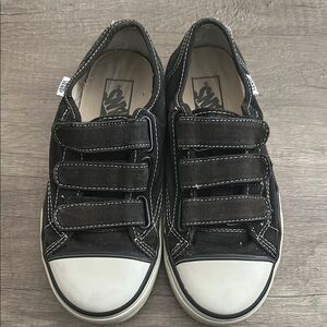 Black Velcro strap vans